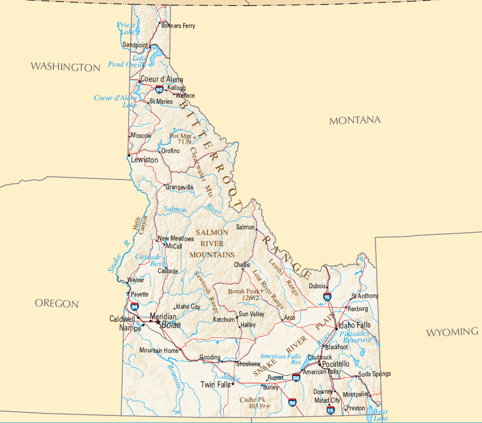 Carte Idaho