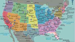Carte Autoroutes Usa