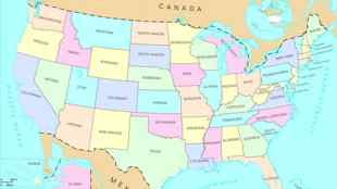 Carte des états des Usa