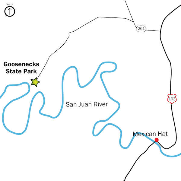 Carte goosenecks state park