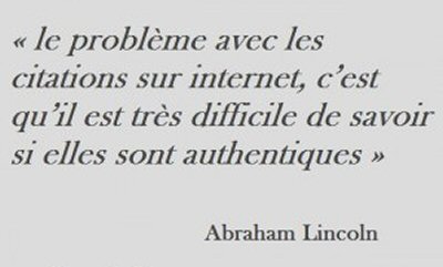 le probleme avec les citations internet ...