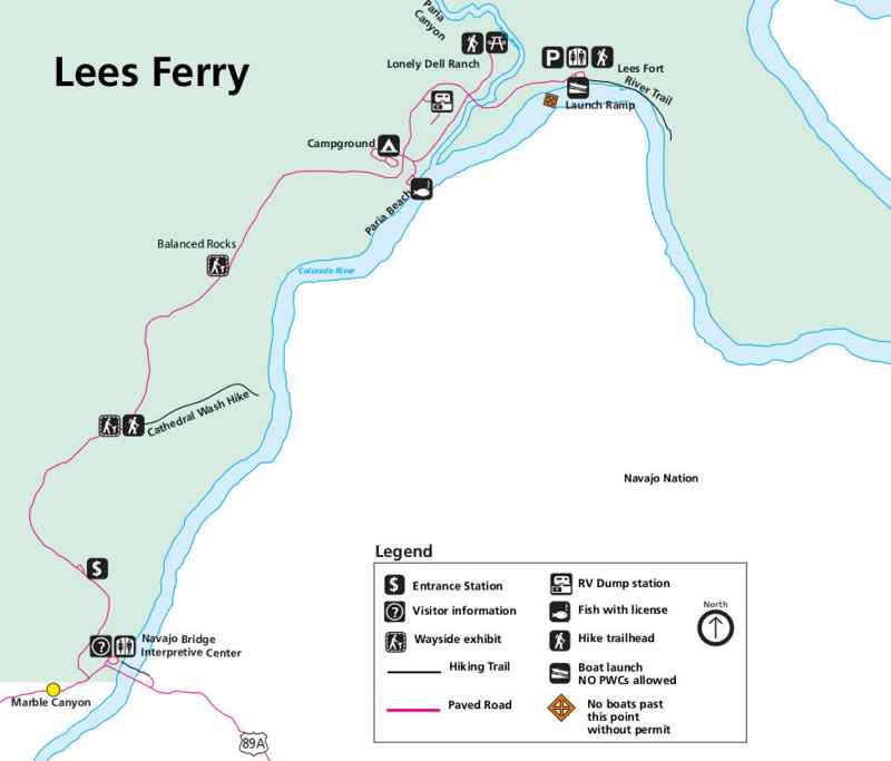 Carte Lees Ferry