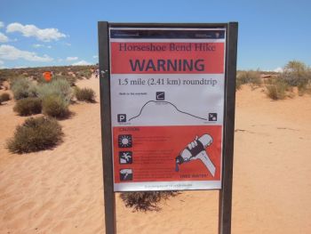 Horseshoe Bend Hike Warning