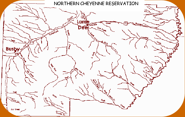 Carte réserve Cheyenne-Arapaho Tribes