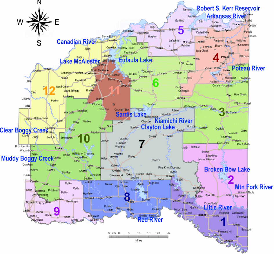 Carte réserve Choctaw Nation