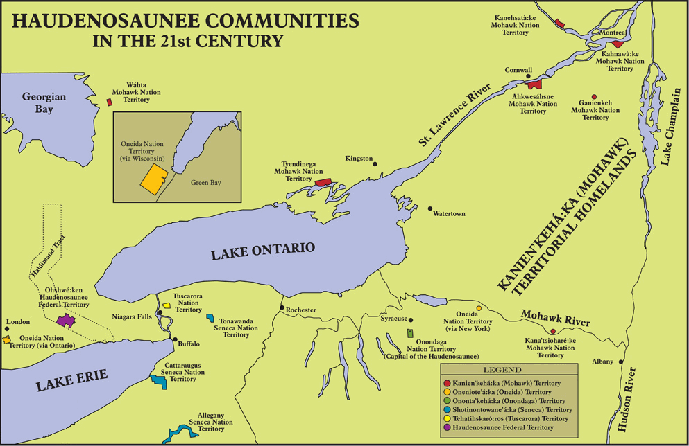 Carte réserve Iroquois Six-Nations