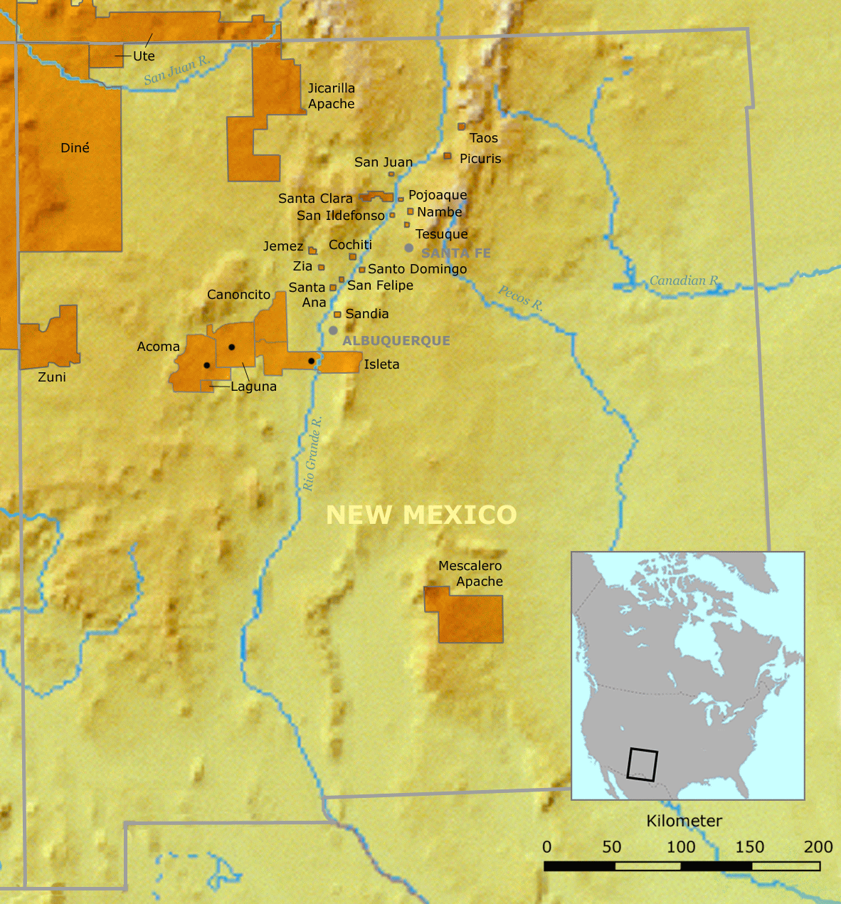 Carte réserve Pueblos