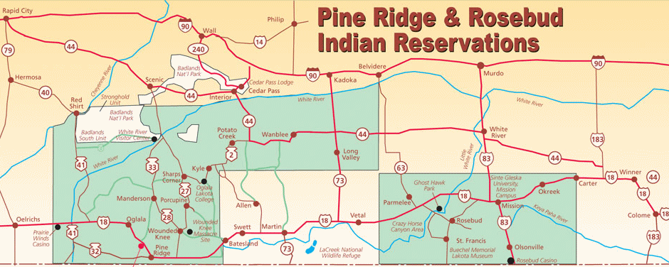 Carte réserve Sioux