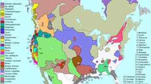 Carte des langages Amérindiens