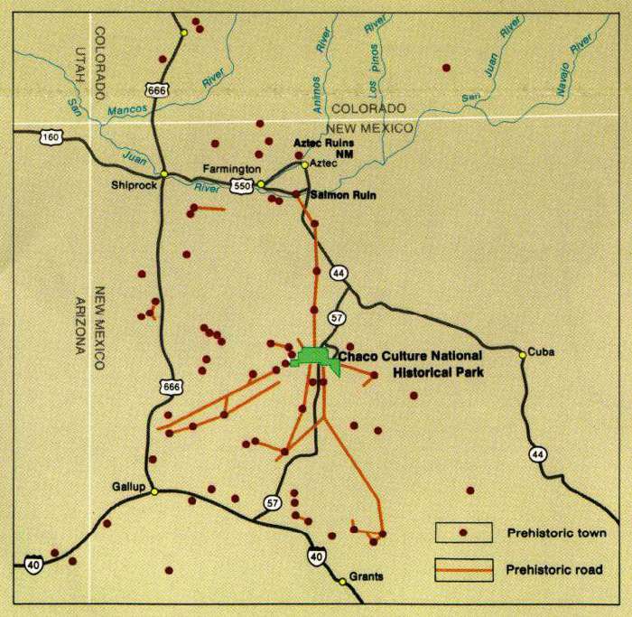 Chaco Canyon routes