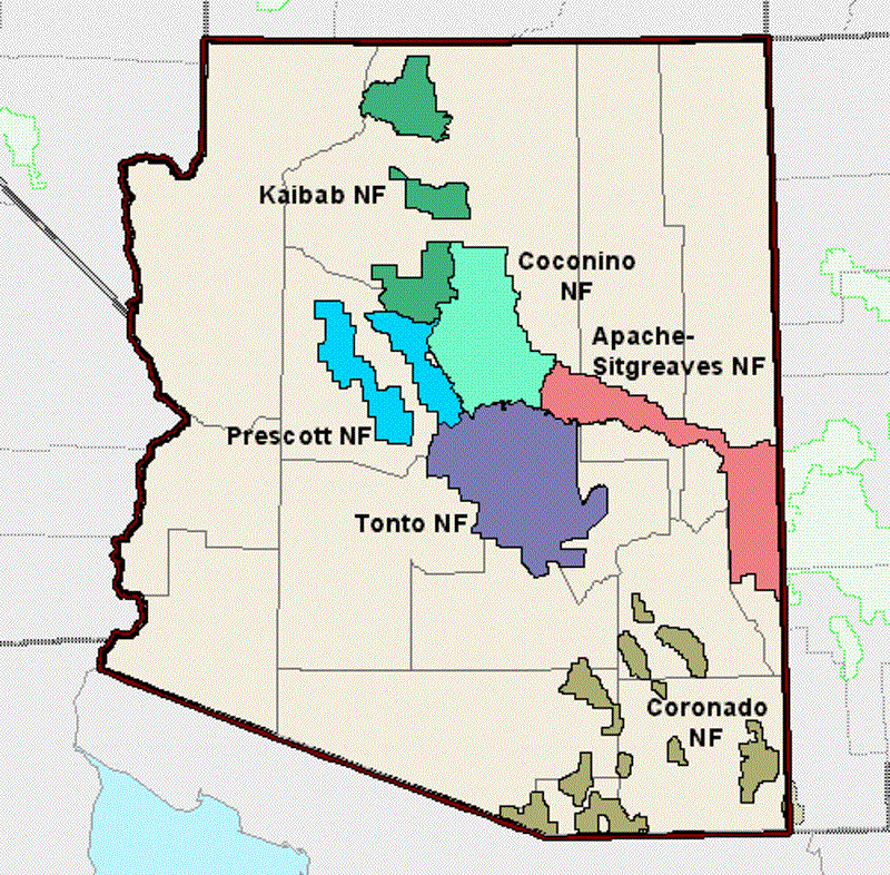 Localisation Coconino National Forest