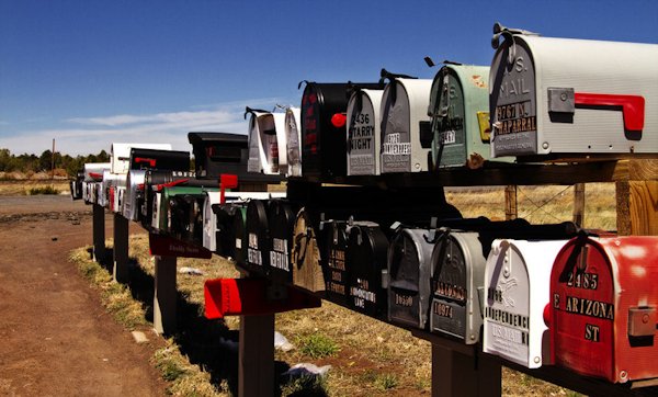 Boite aux lettres désert