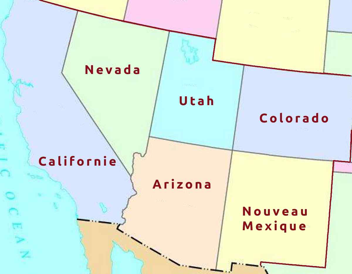 arizona carte des etats unis