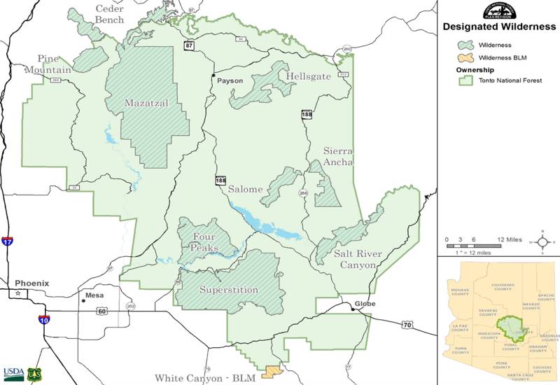 Carte Tonto National Forest