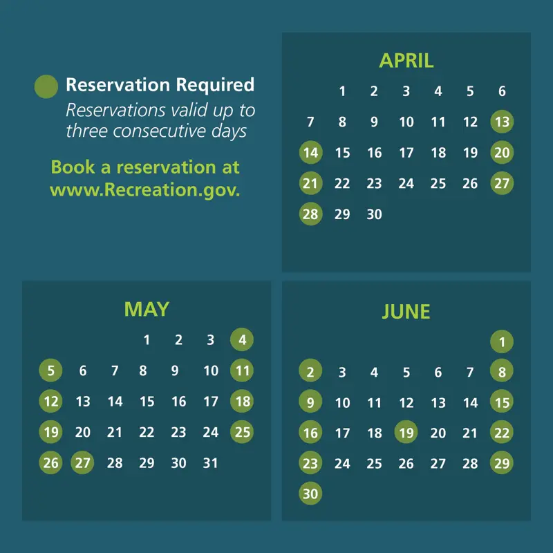 Calendrier avril a juin yosemite reservation 2024