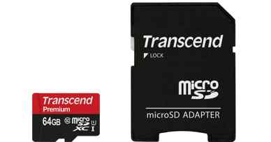 Transcend Carte Mémoire MicroSDXC 64 Go Classe 10