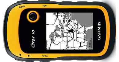 Garmin eTrex 10 GPS randonné, carte Fond cartographiqu