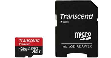 Transcend Carte Mémoire MicroSDXC 128 Go Classe 10