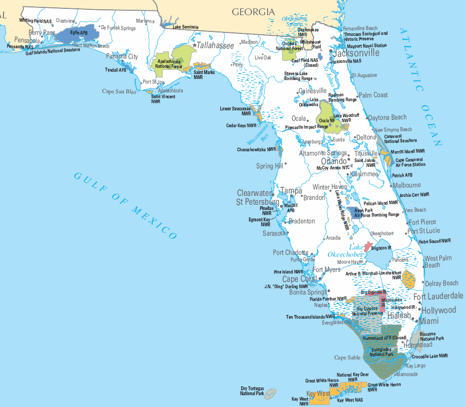 carte nord floride