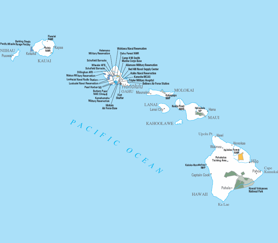 Carte De Hawaii Voyages Cartes