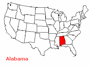 Carte Alabama