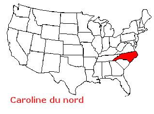 Carte Caroline du Nord