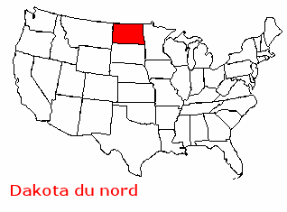 Carte Dakota du Nord