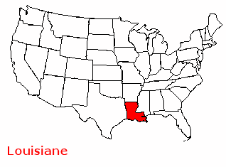 Carte Louisiane