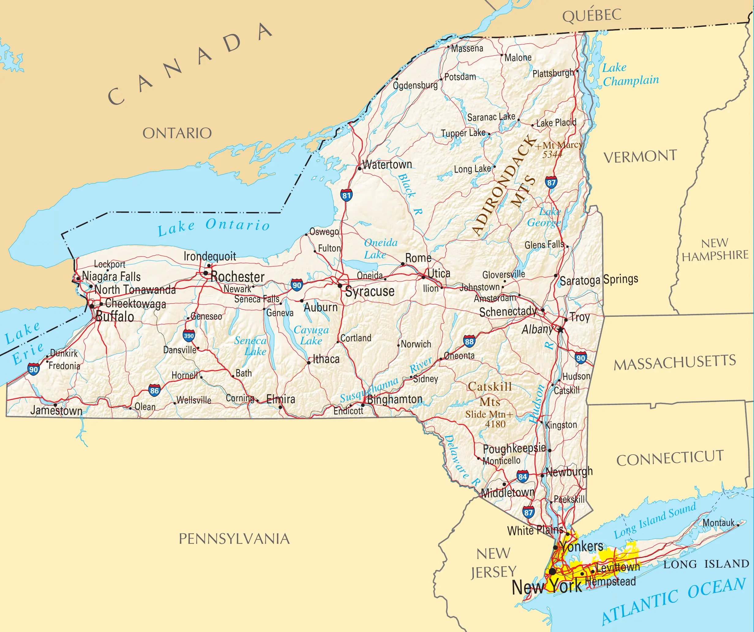Carte New York
