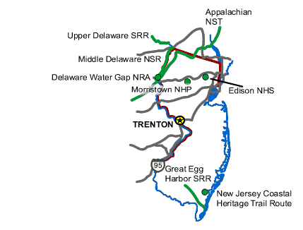 Carte des parcs New Jersey