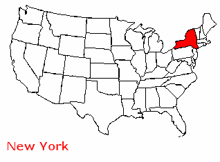 new york carte états unis