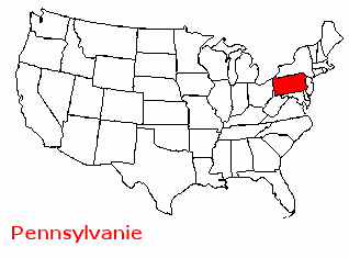 Superficie Pennsylvanie de 119 283 km²