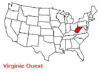Carte Virginie-Occidentale Carte Virginie-Occidentale