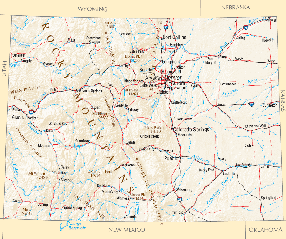 colorado carte états unis