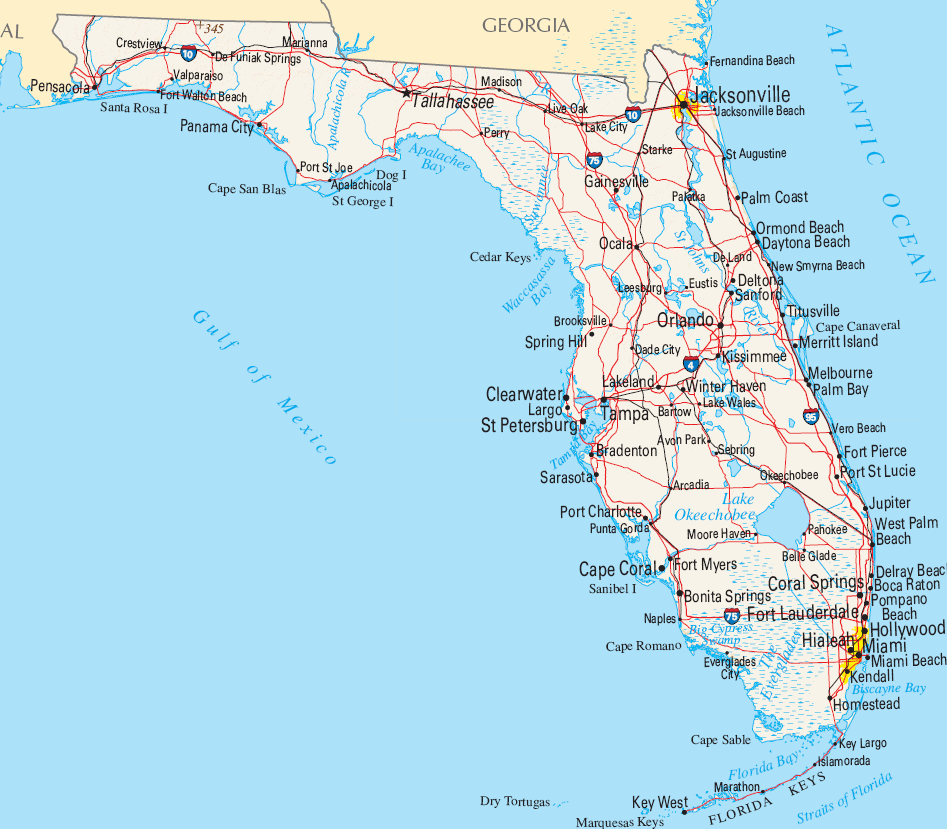 Carte Floride