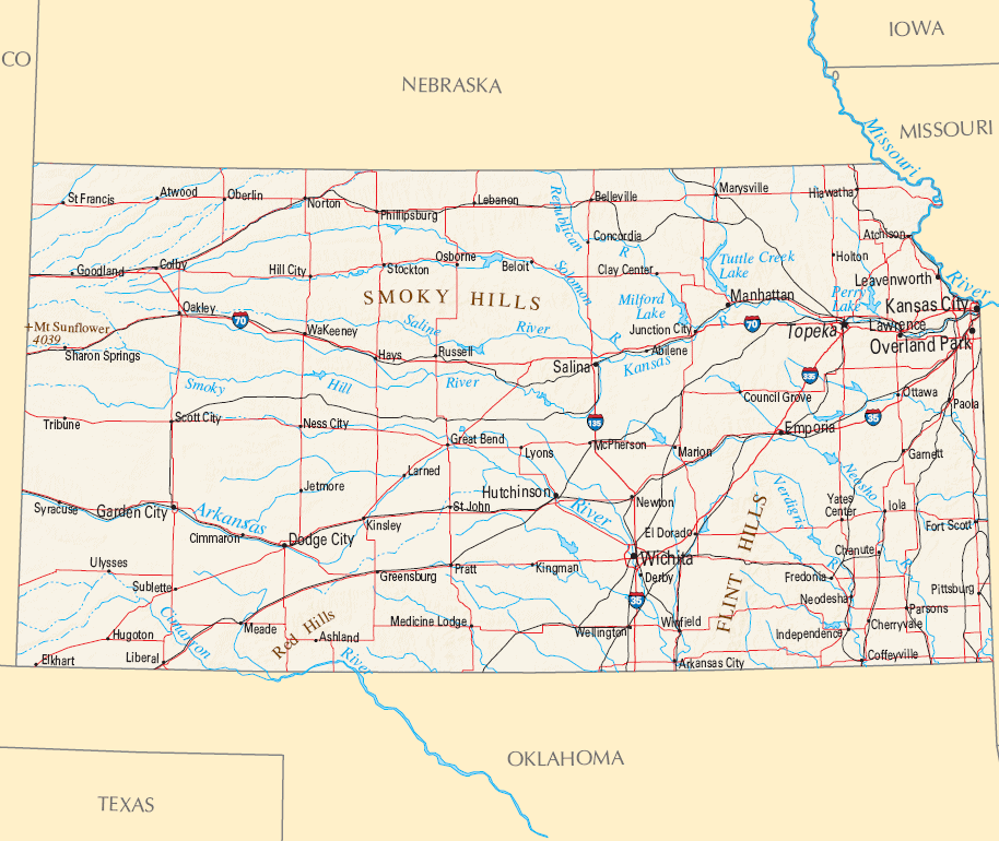 Carte Kansas