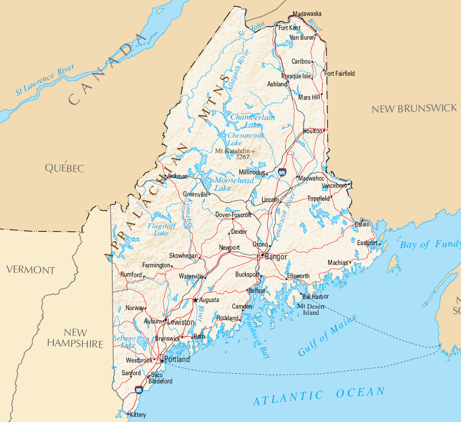 Carte Maine