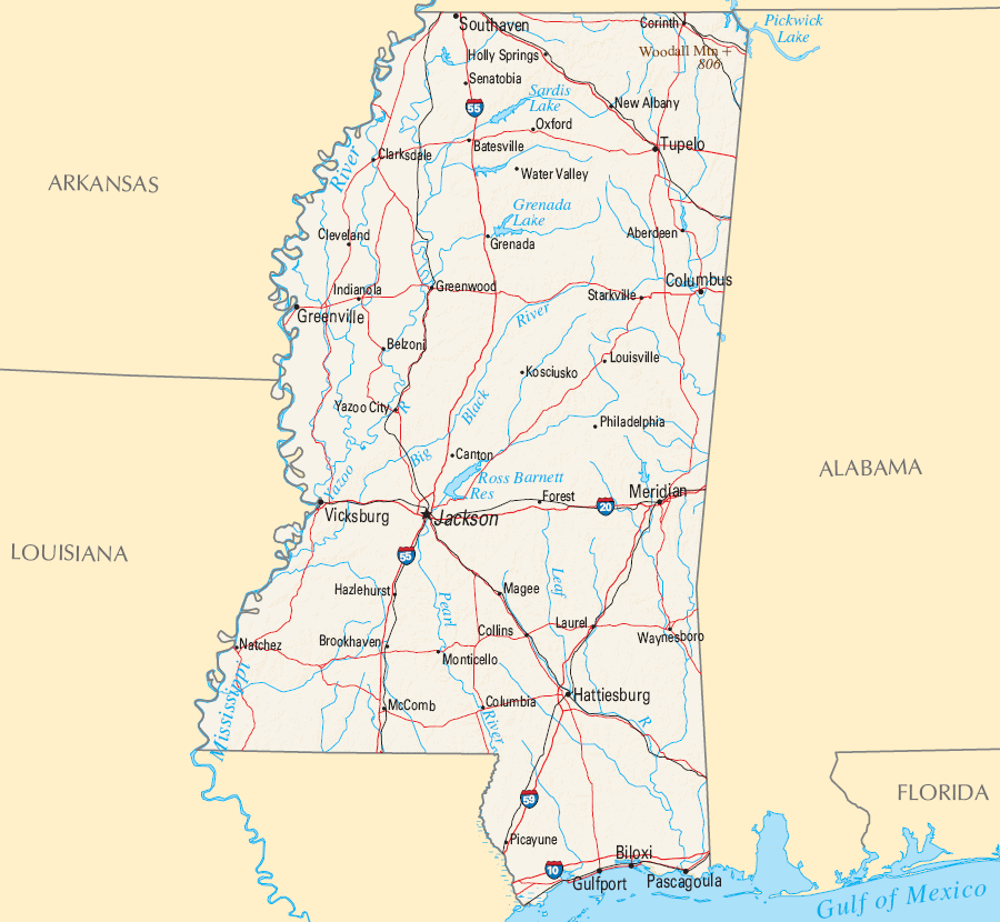 Carte Mississippi