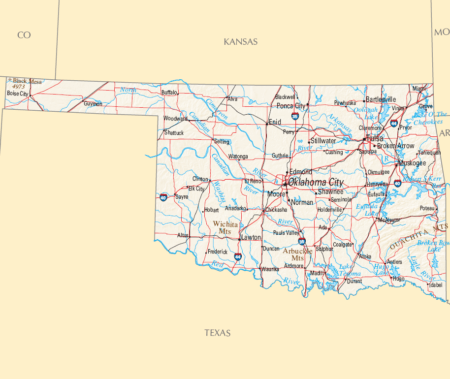 Carte Oklahoma