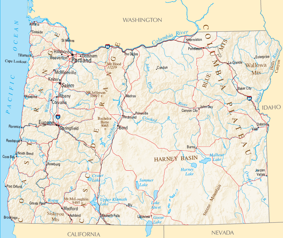 Carte Oregon