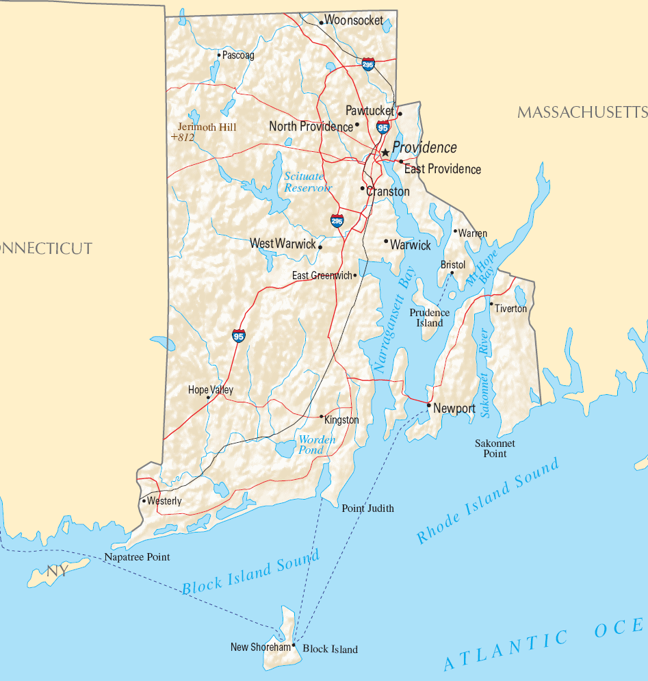 Carte Rhode Island