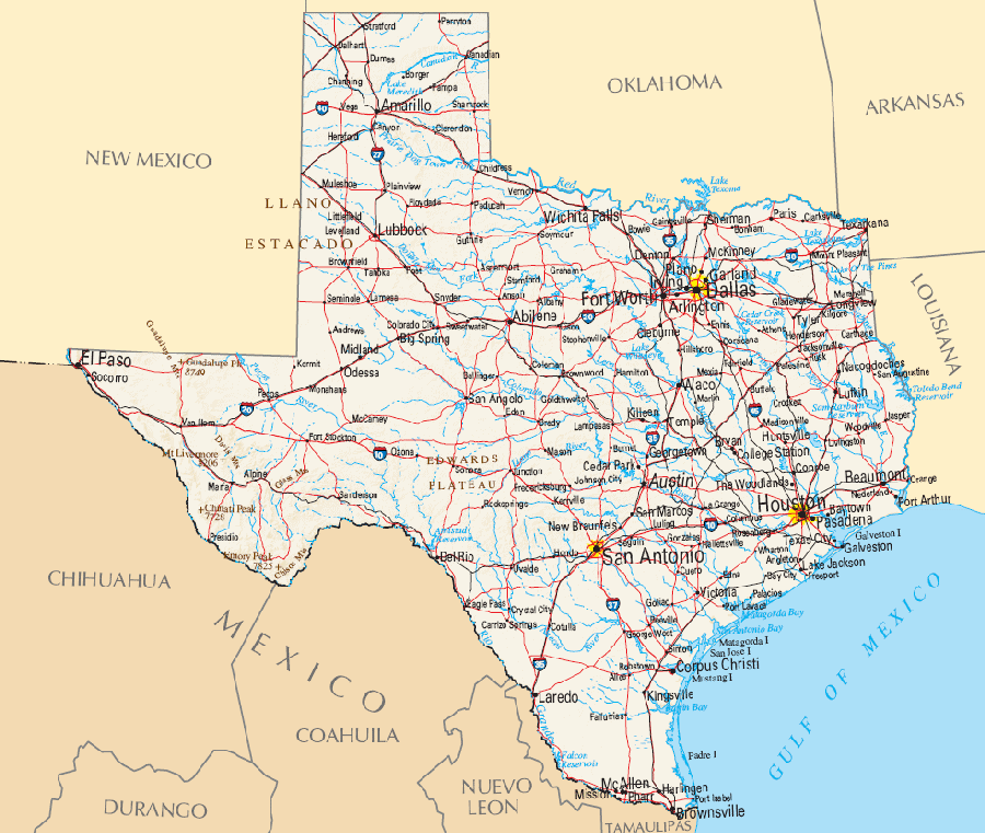 etat-du-texas-carte