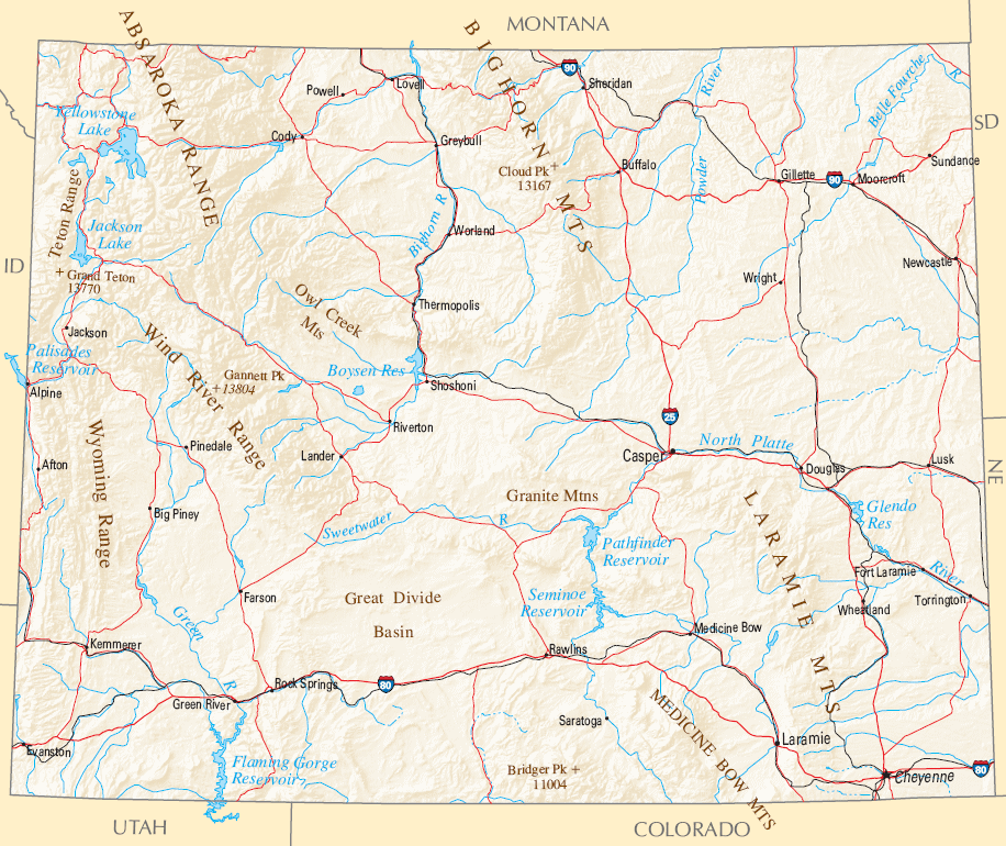 Carte Wyoming