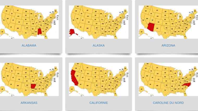 Carte Usa Etats Unis