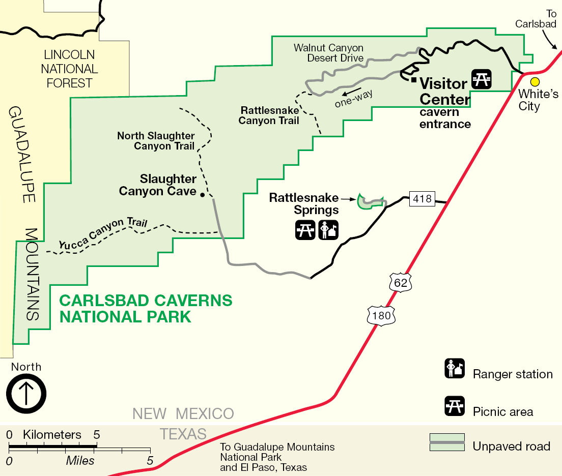 Carte Carlsbad Caverns National Park