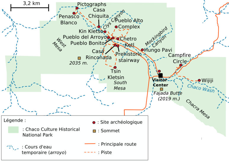 Carte Chaco Culture National Historical Park