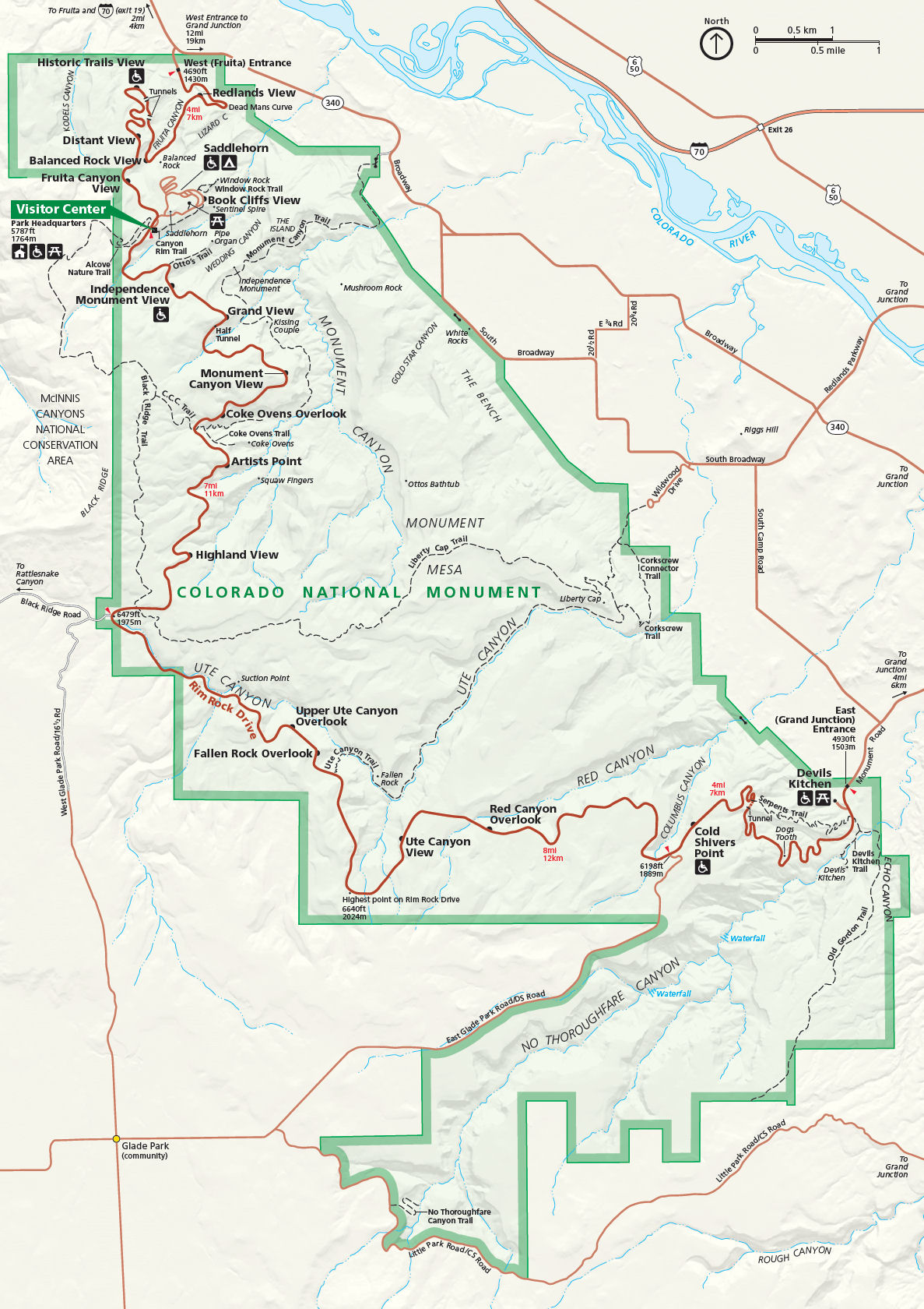 Carte Colorado National Monument