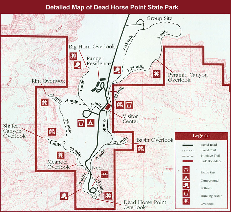 Carte Dead horse Point State Park