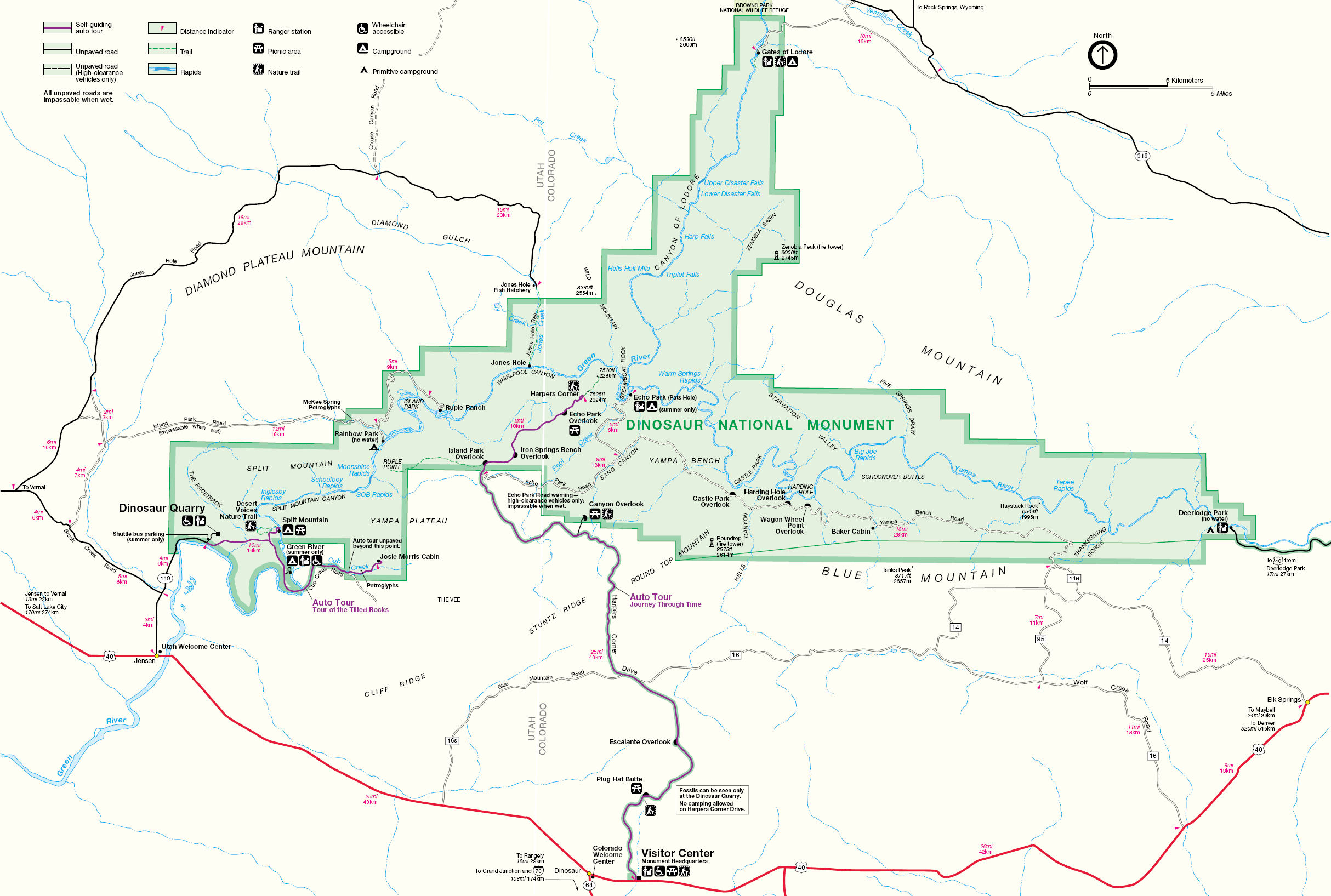 Carte Dinosaur National Monument