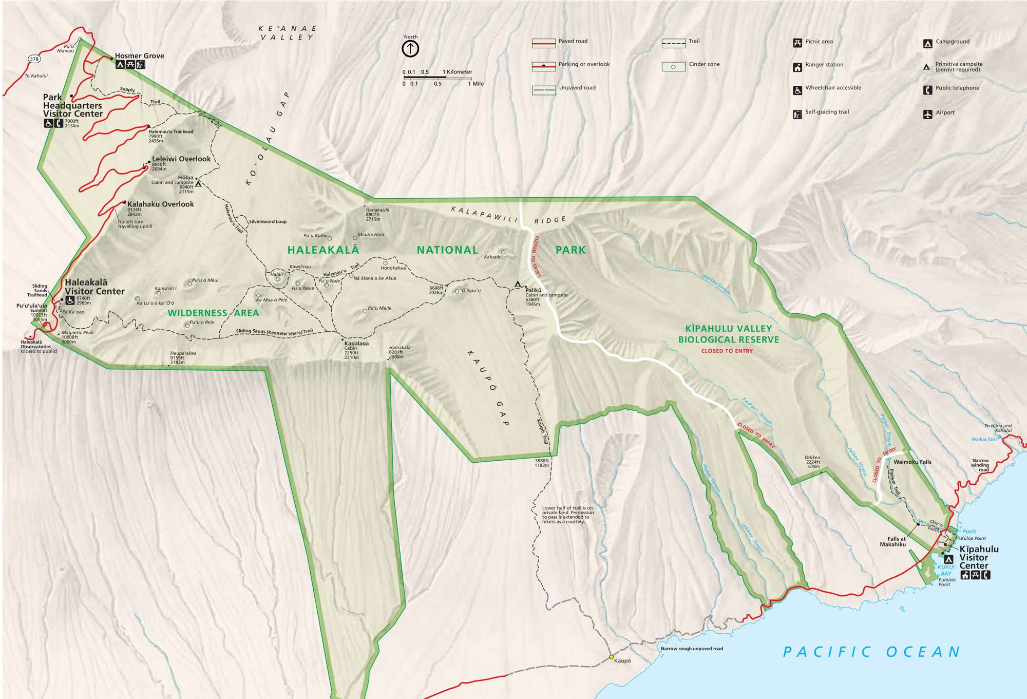 Carte Haleakala National Park